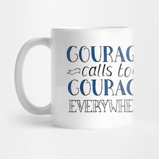 Courage Calls to Courage Everywhere Quote from Millicent Fawcett Mug